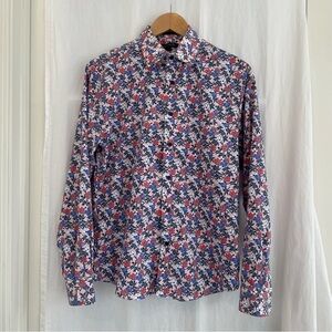 Banana Republic Pink and Blue Floral Men's Shirt